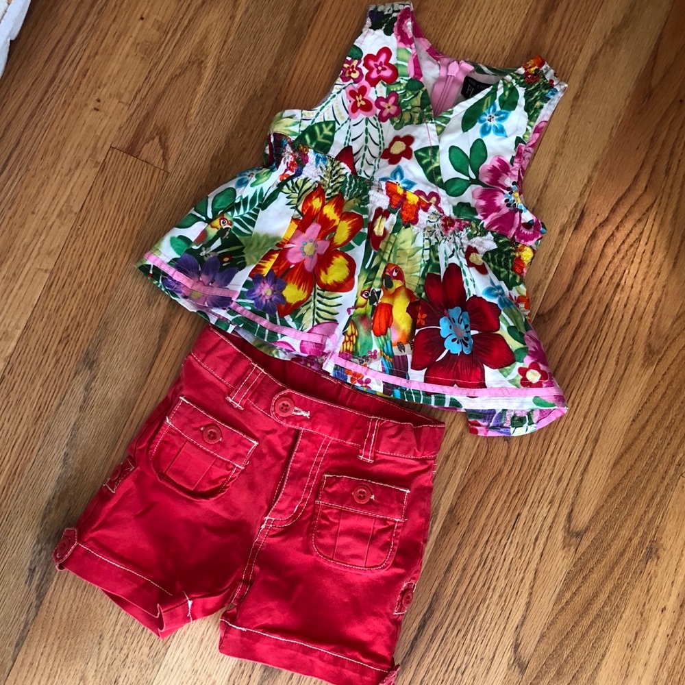 🍒PLACE🍒 SHORTS & TOP SET SIZE 2T-3T